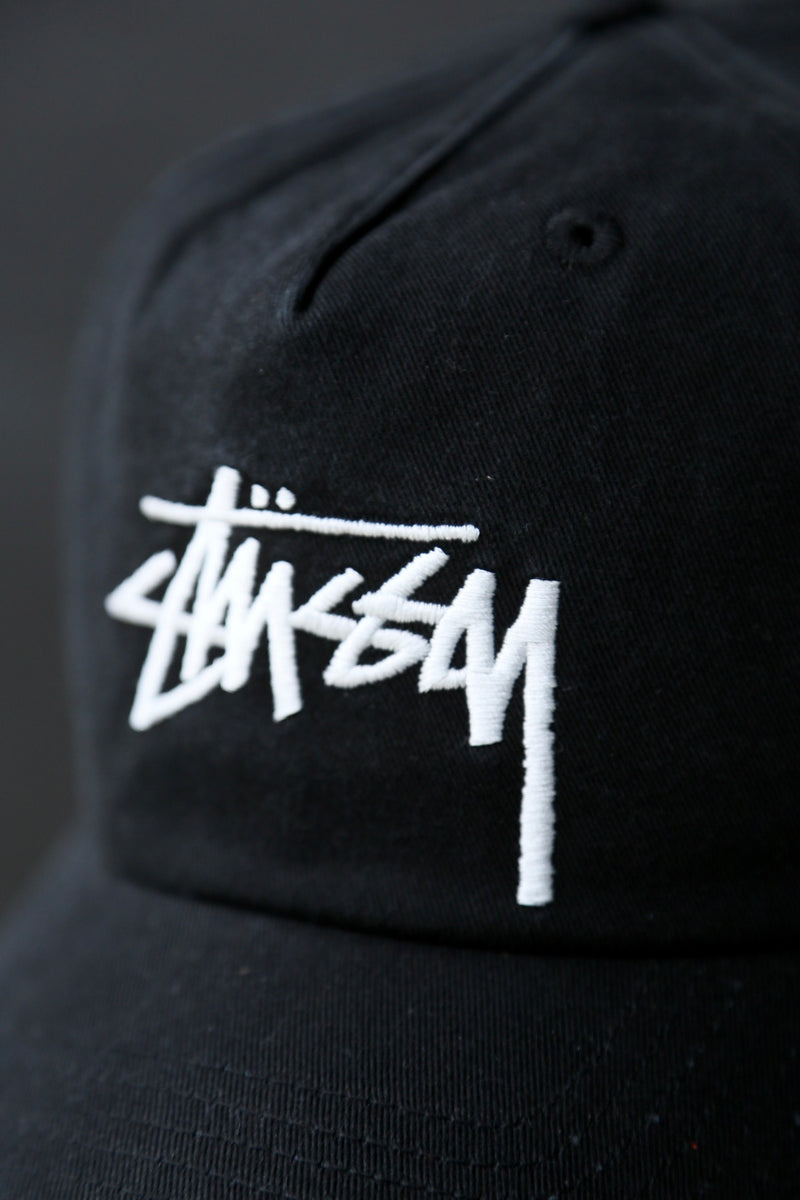 帽子 Stussy MID-DEPTH BIG STOCK SNAPBACKBLACK Stussy Mid-Deph Big Stock Snapback (SS25) Shadow Black