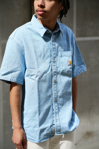 S/S Ody Shirt Blue Stone Bleached