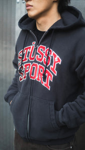 Stussy Sport Zip Hood Washed Black