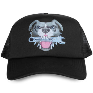 Junkyard Dog Trucker Hat Black