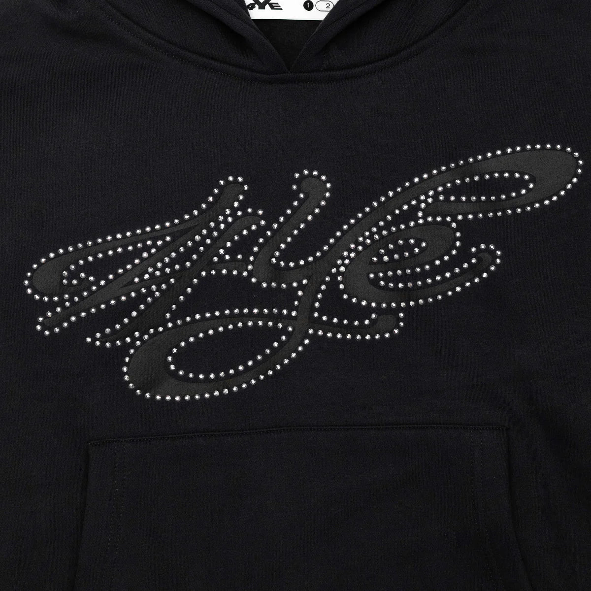 Signature Rhinestone P/O Hoodie Black