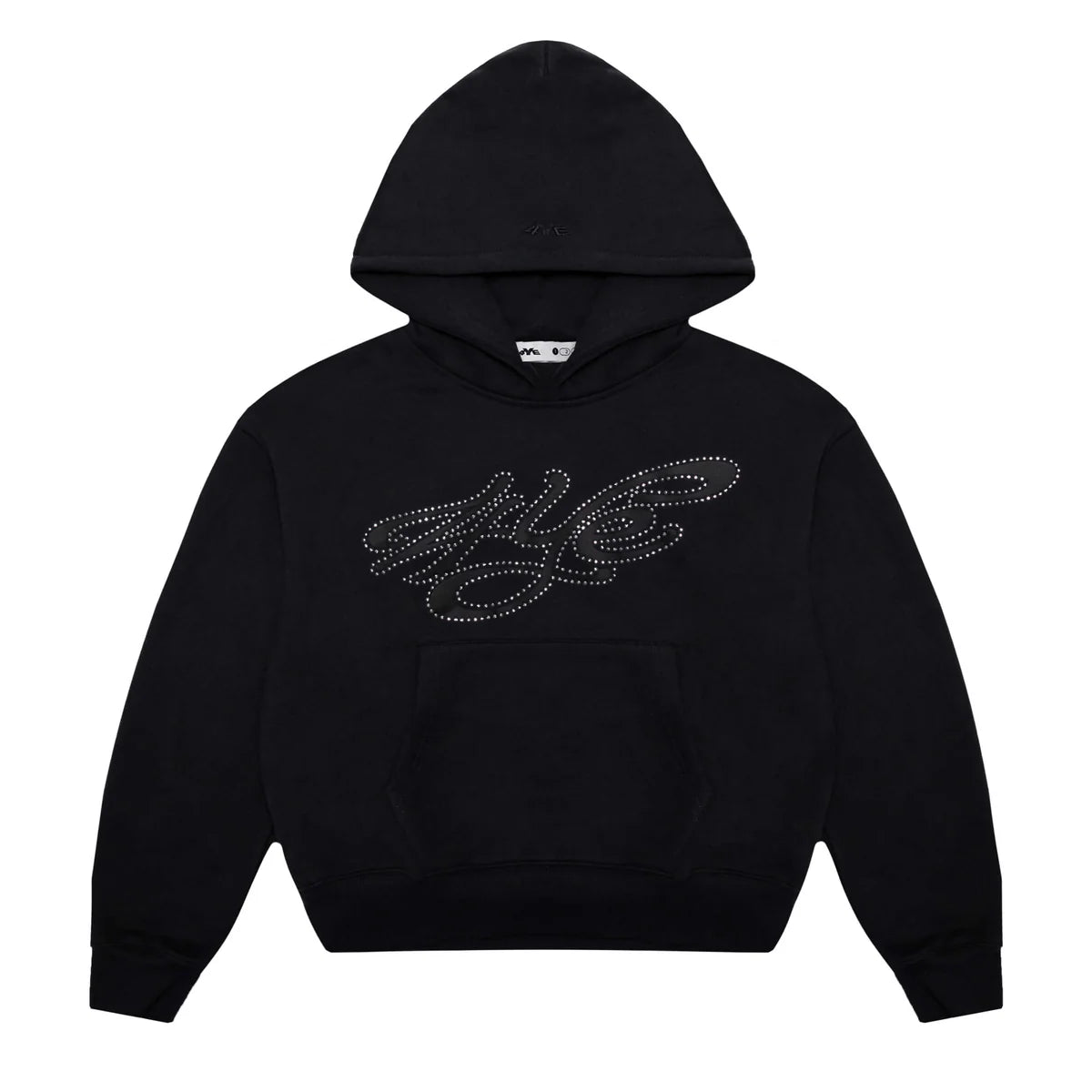 Signature Rhinestone P/O Hoodie Black