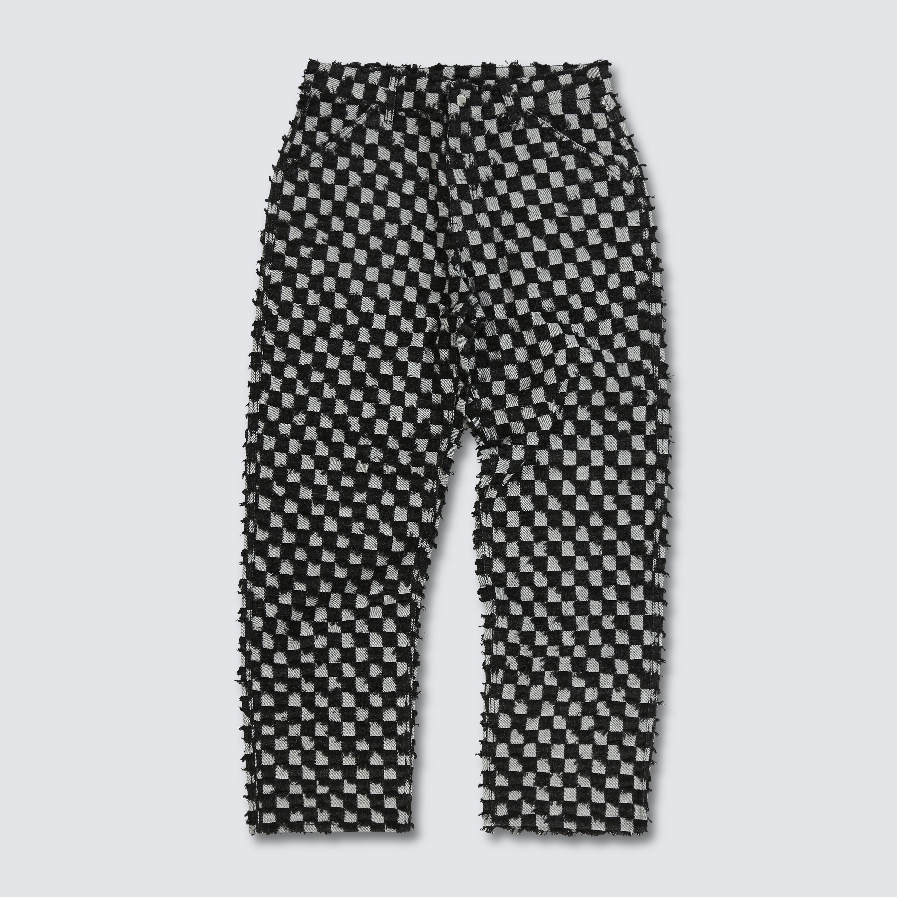 Curfew Checker Work Pant Black