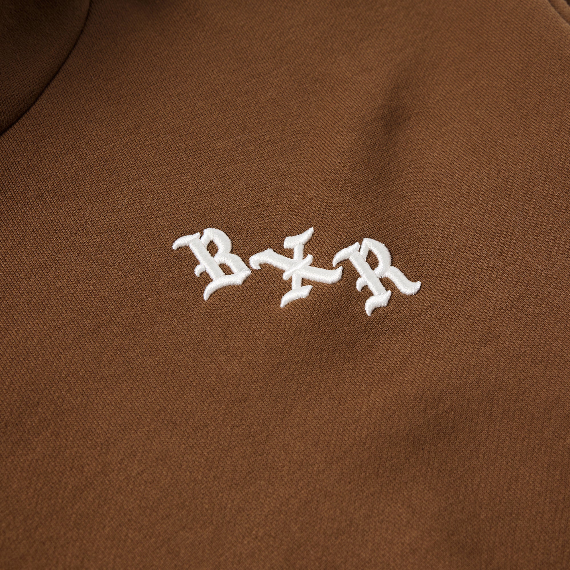 Embroidered Hoodie Walnut/Cream