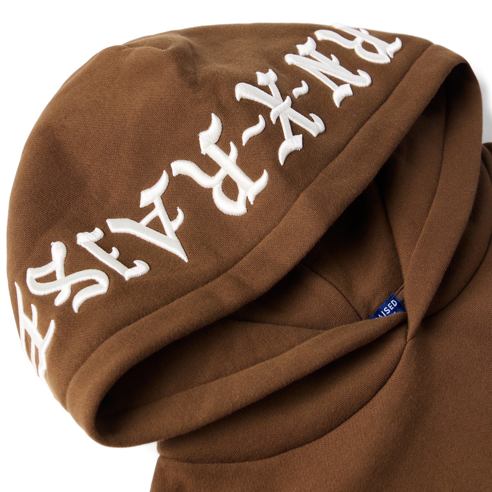 Embroidered Hoodie Walnut/Cream