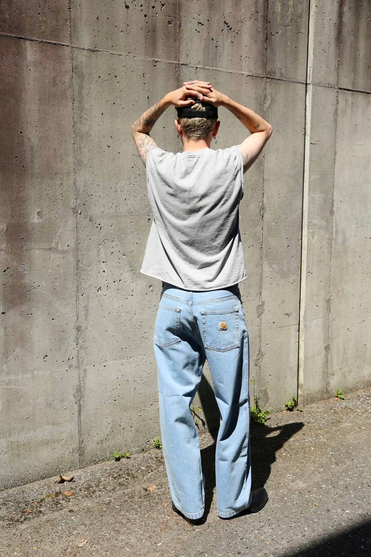 Brandon Pant Blue Heavy Stone Bleached