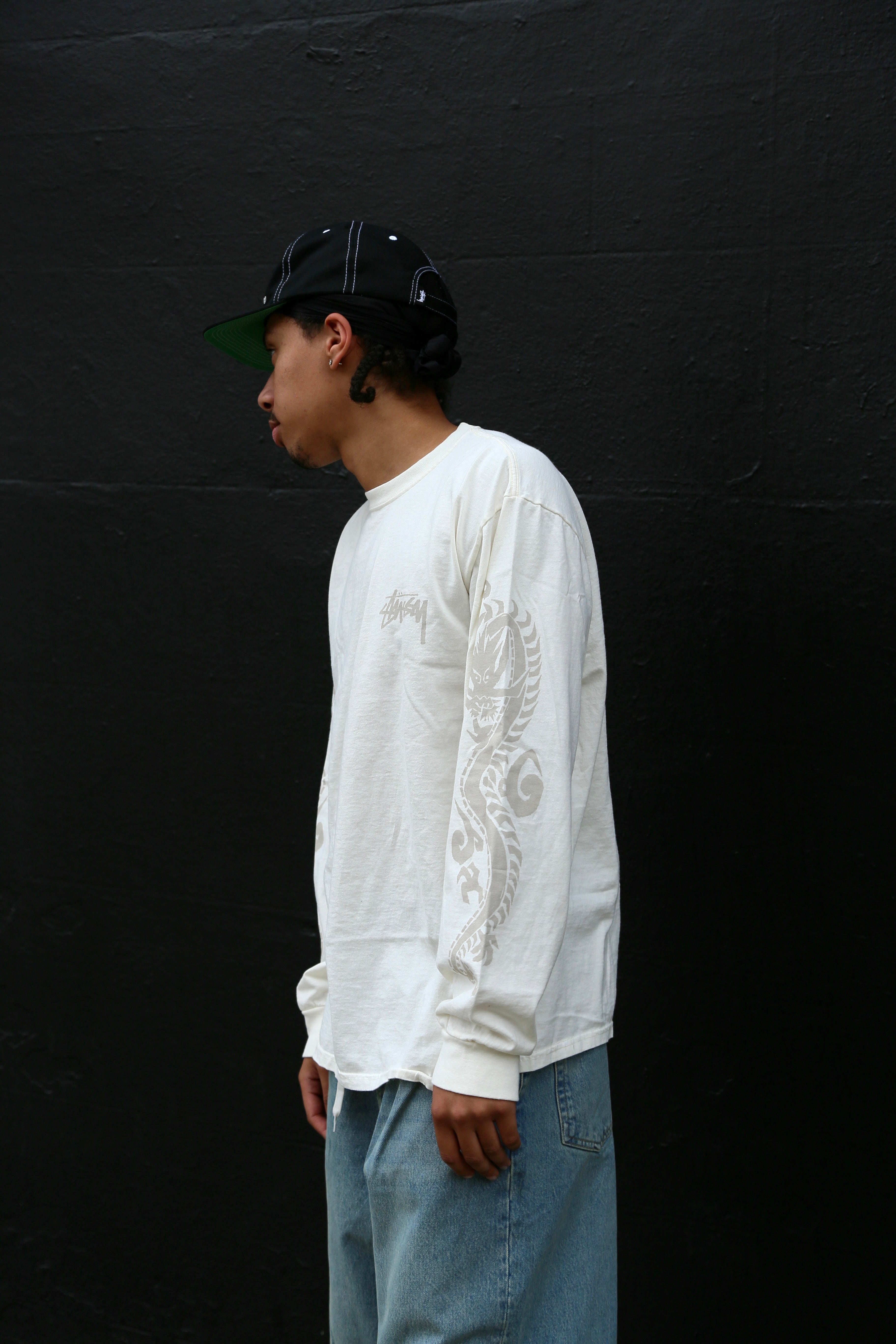 Dragons Pig. Dyed LS Tee Natural