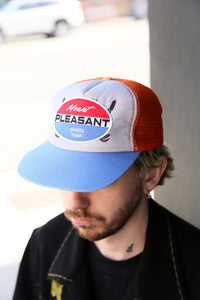 Vintage Trucker Cap Orange/Light Blue