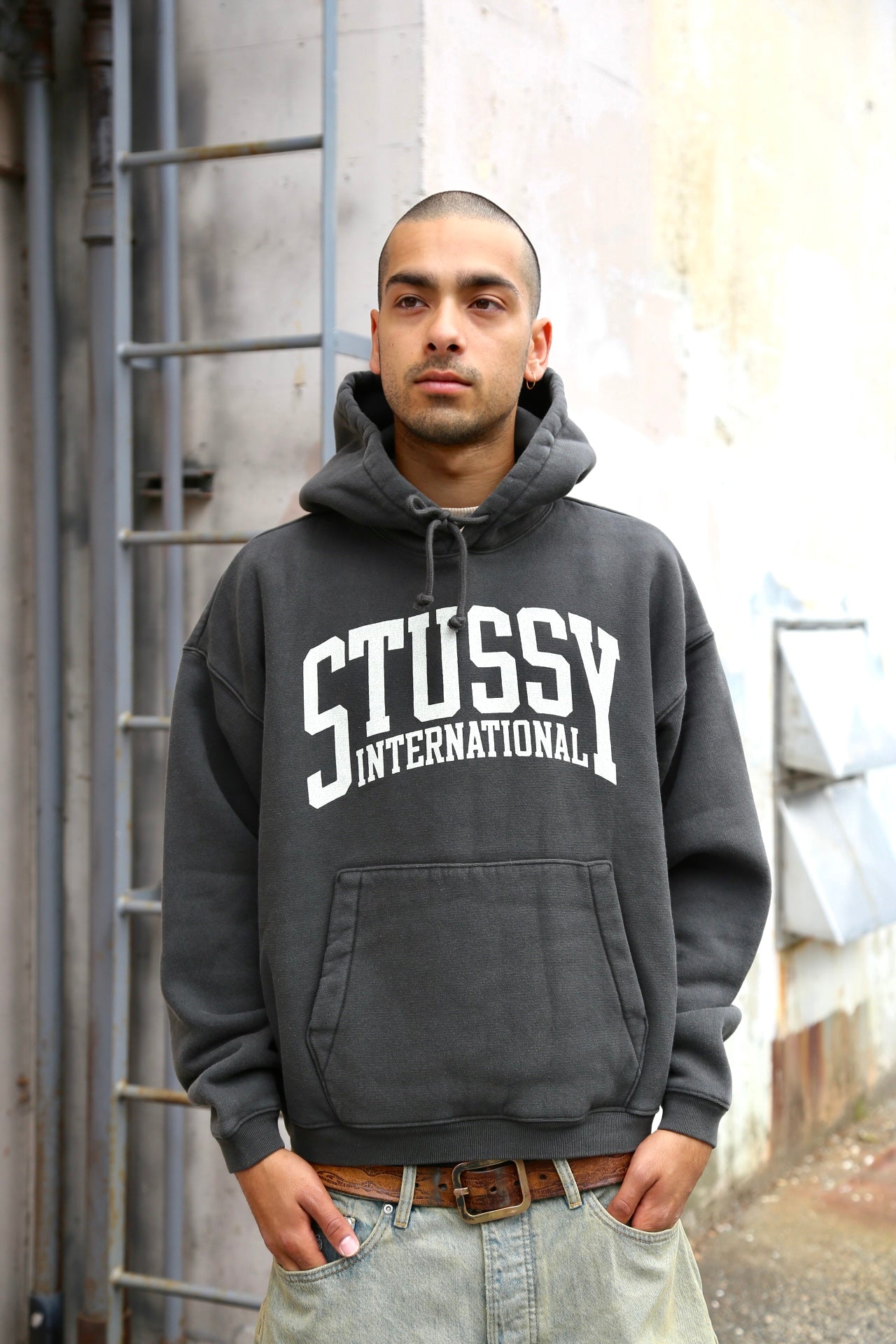 Stussy International Relaxed Hood Washed Black