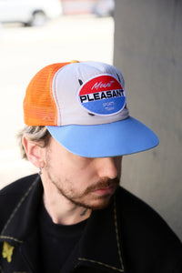 Vintage Trucker Cap Orange/Light Blue