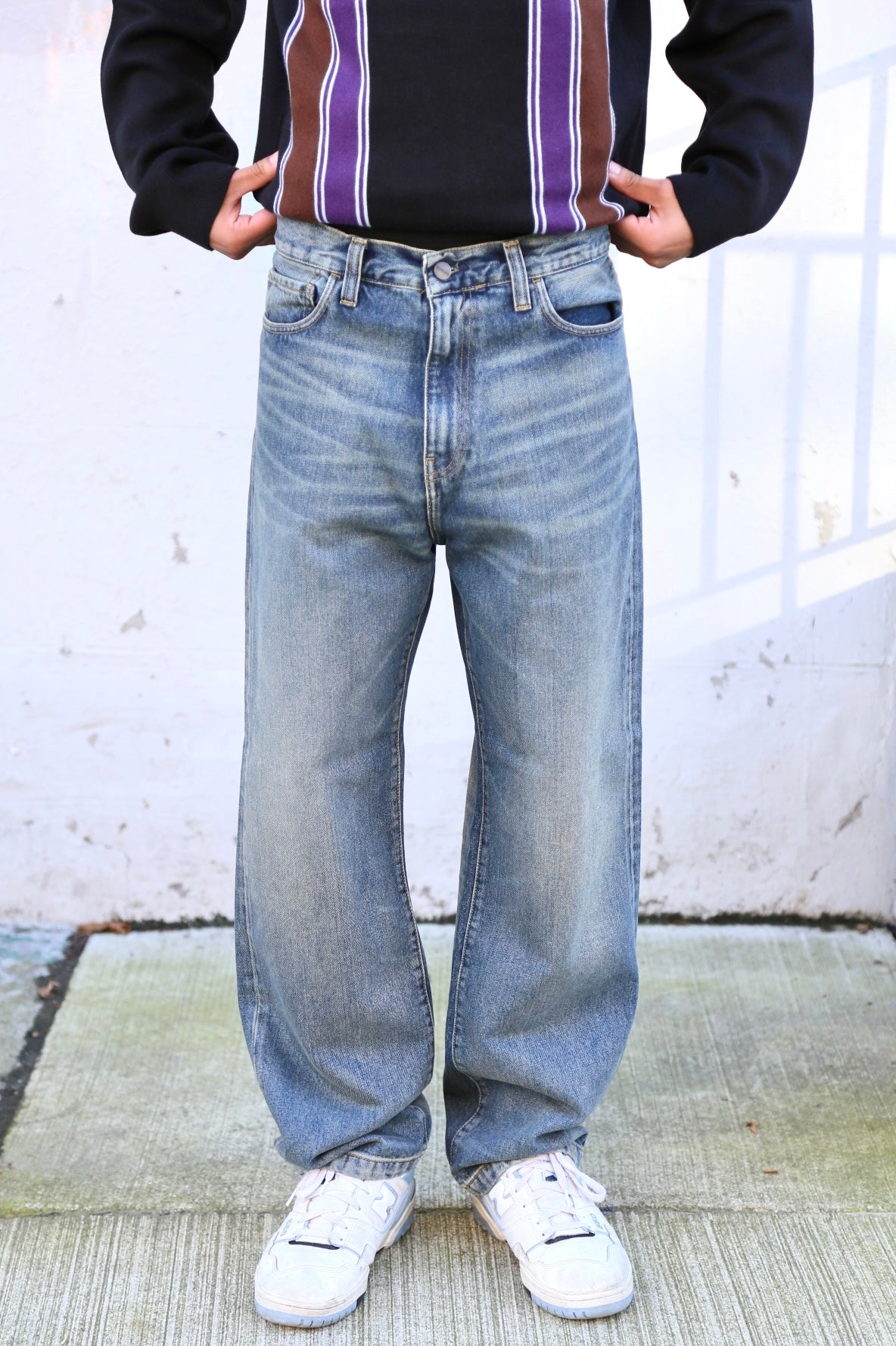 Landon Pant Blue Worn Used Washed