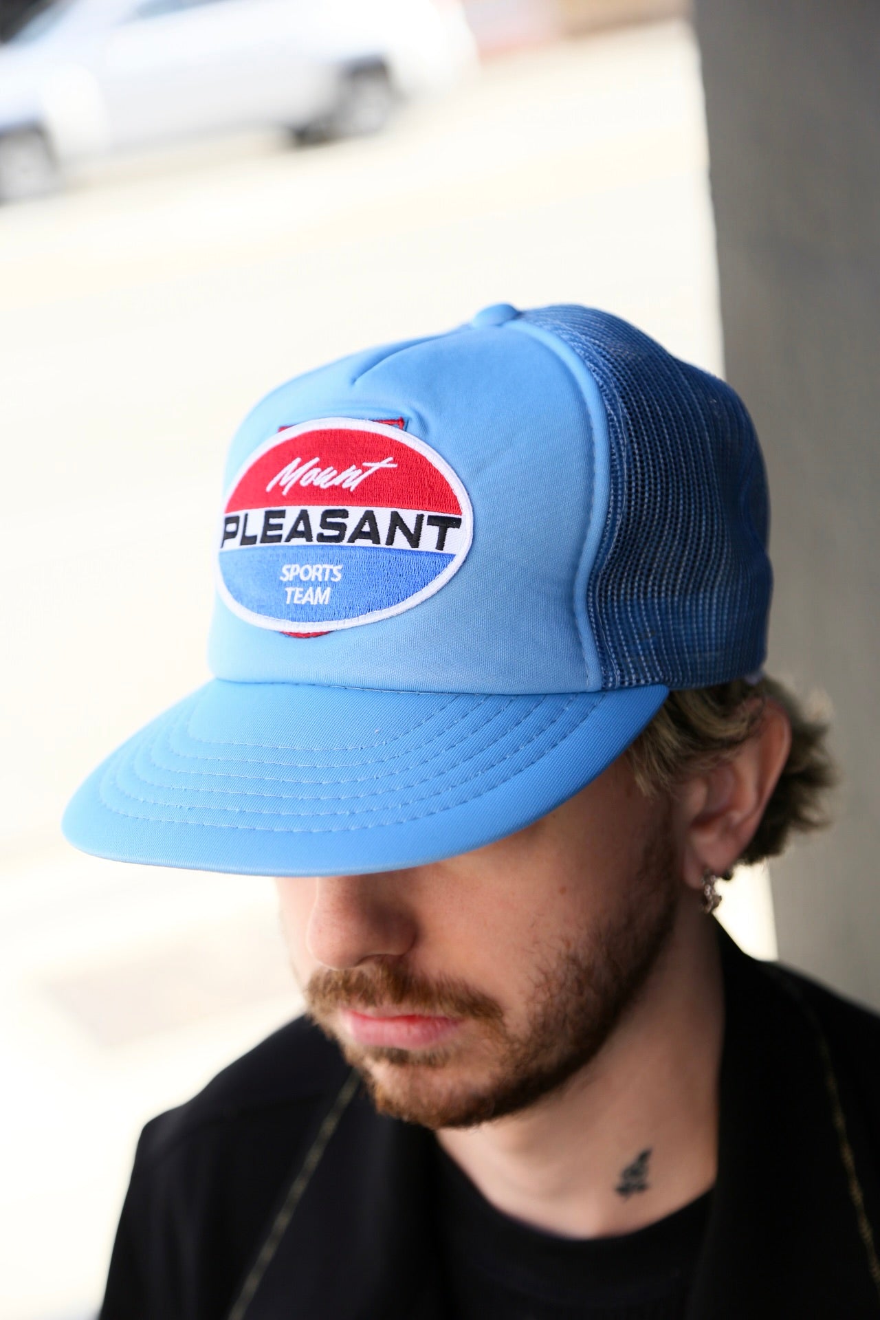 Vintage Trucker Cap Light Blue