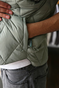 Stone Puffer Vest Seafoam