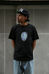 Venus Oval Pig. Dyed Tee Black