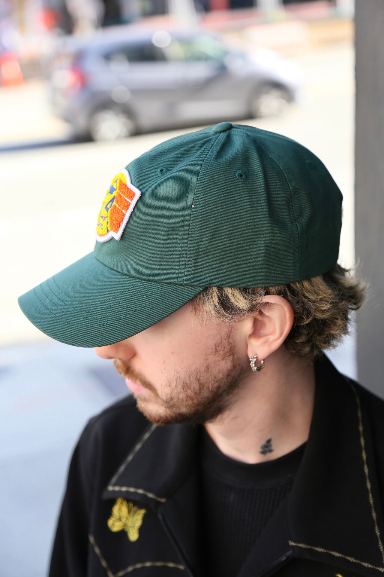 Running Man Dad Cap Green