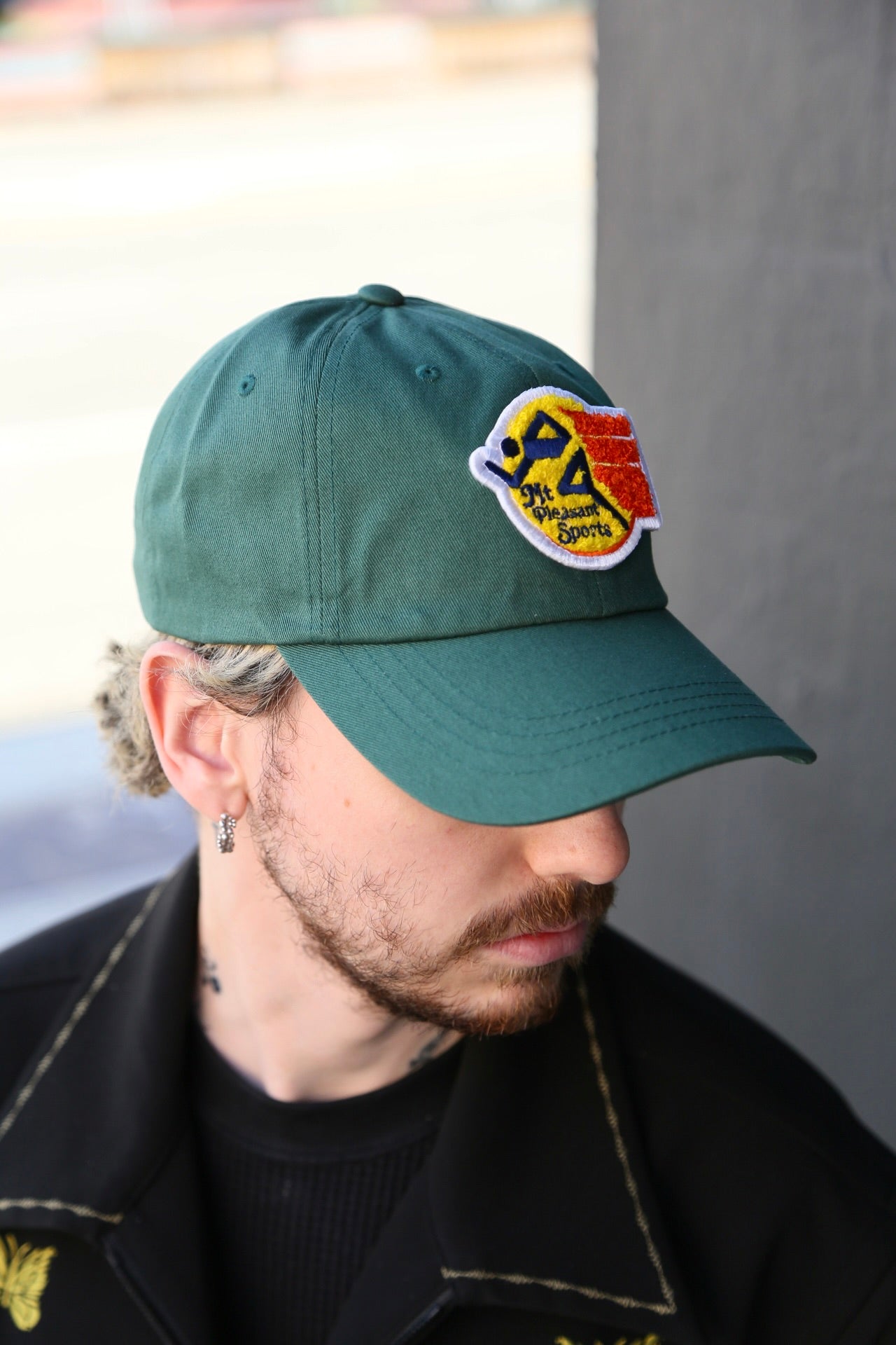 Running Man Dad Cap Green