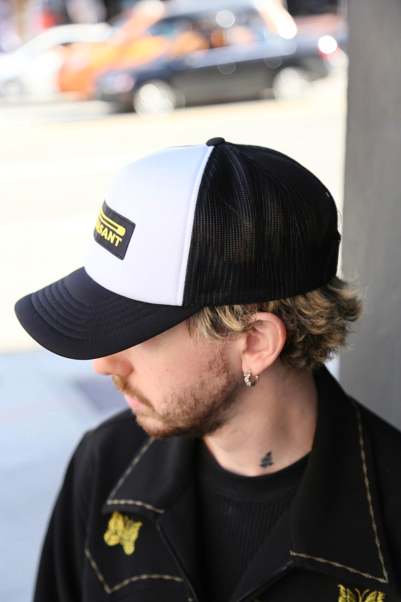 Pleasant Racing Patch Trucker Black