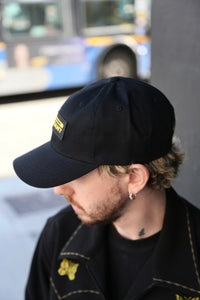 Pleasant Racing Patch Black Dad Cap