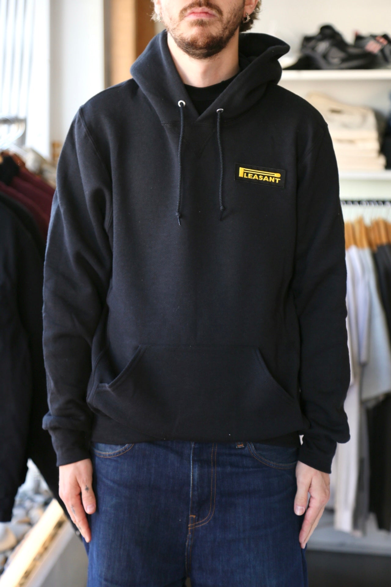 Pleasant Racing Patch Hoodie Black