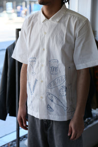 Light Twill Picnic Short Sleeve Shirt Off White