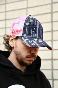 Biyu Trucker Hat Black Denim / Pink Camo