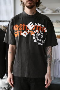 Orange Tee Vintage Black