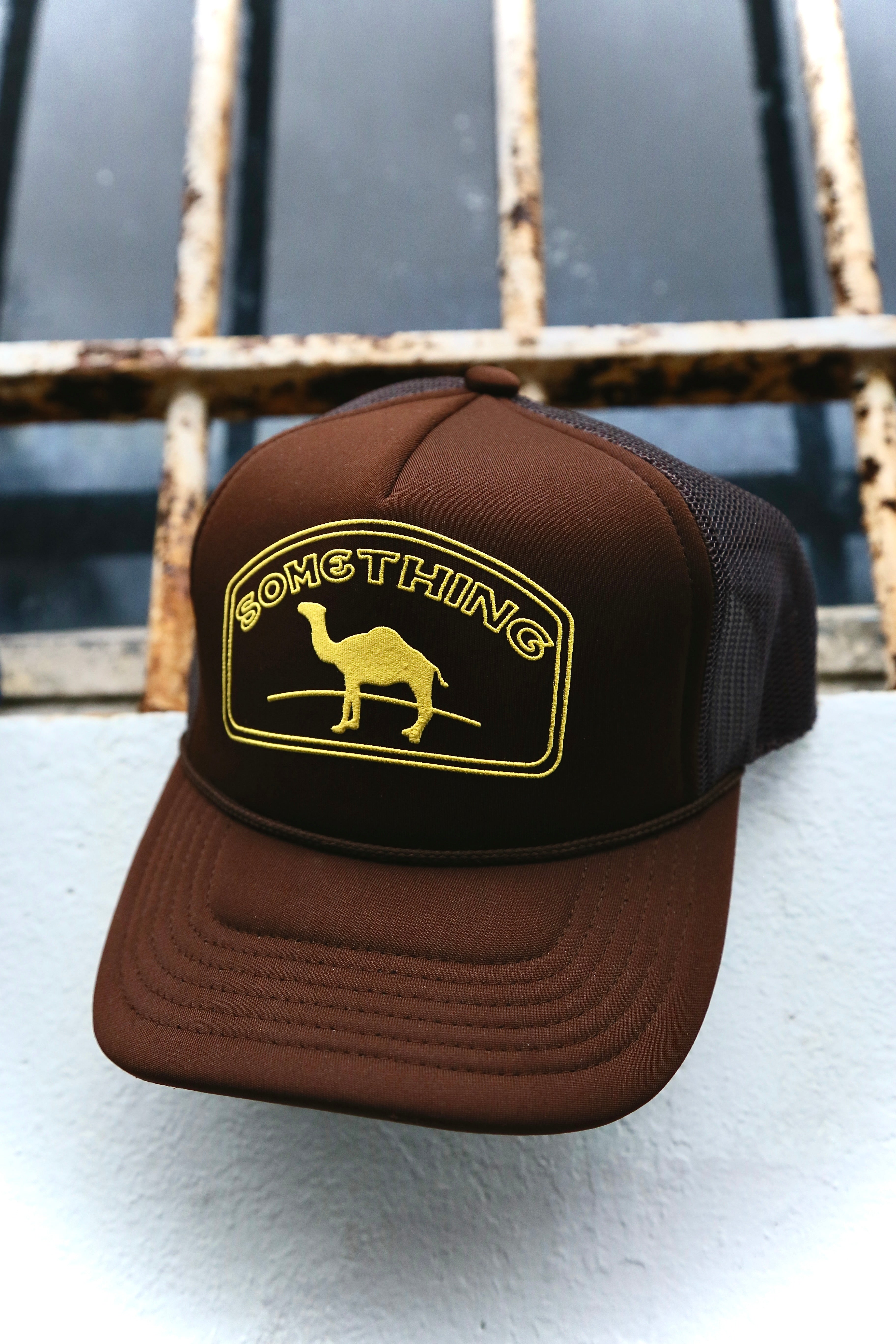 Something "Smokers" Trucker Hat Chocolate