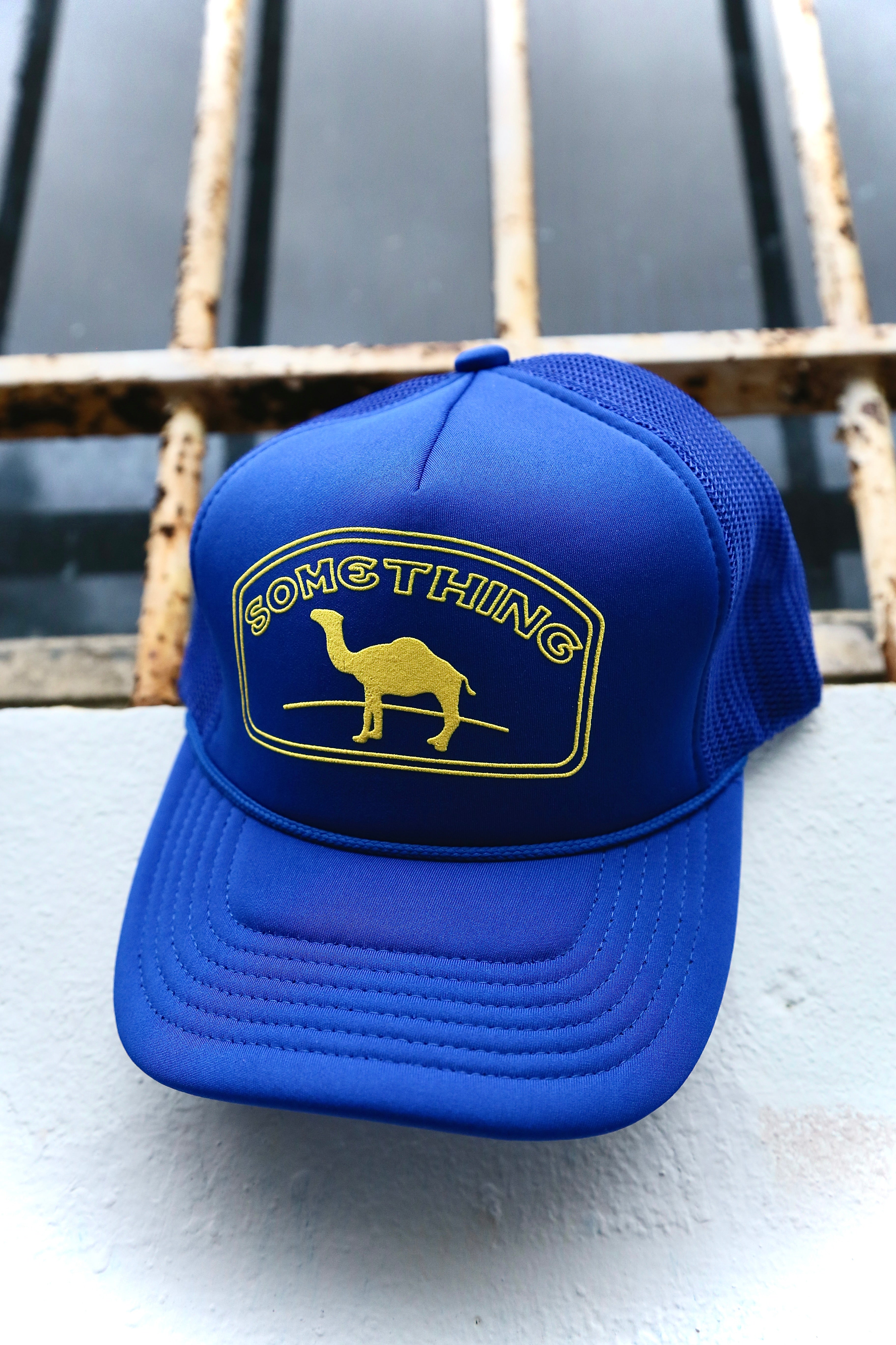 Something "Smokers" Trucker Hat Royal Blue