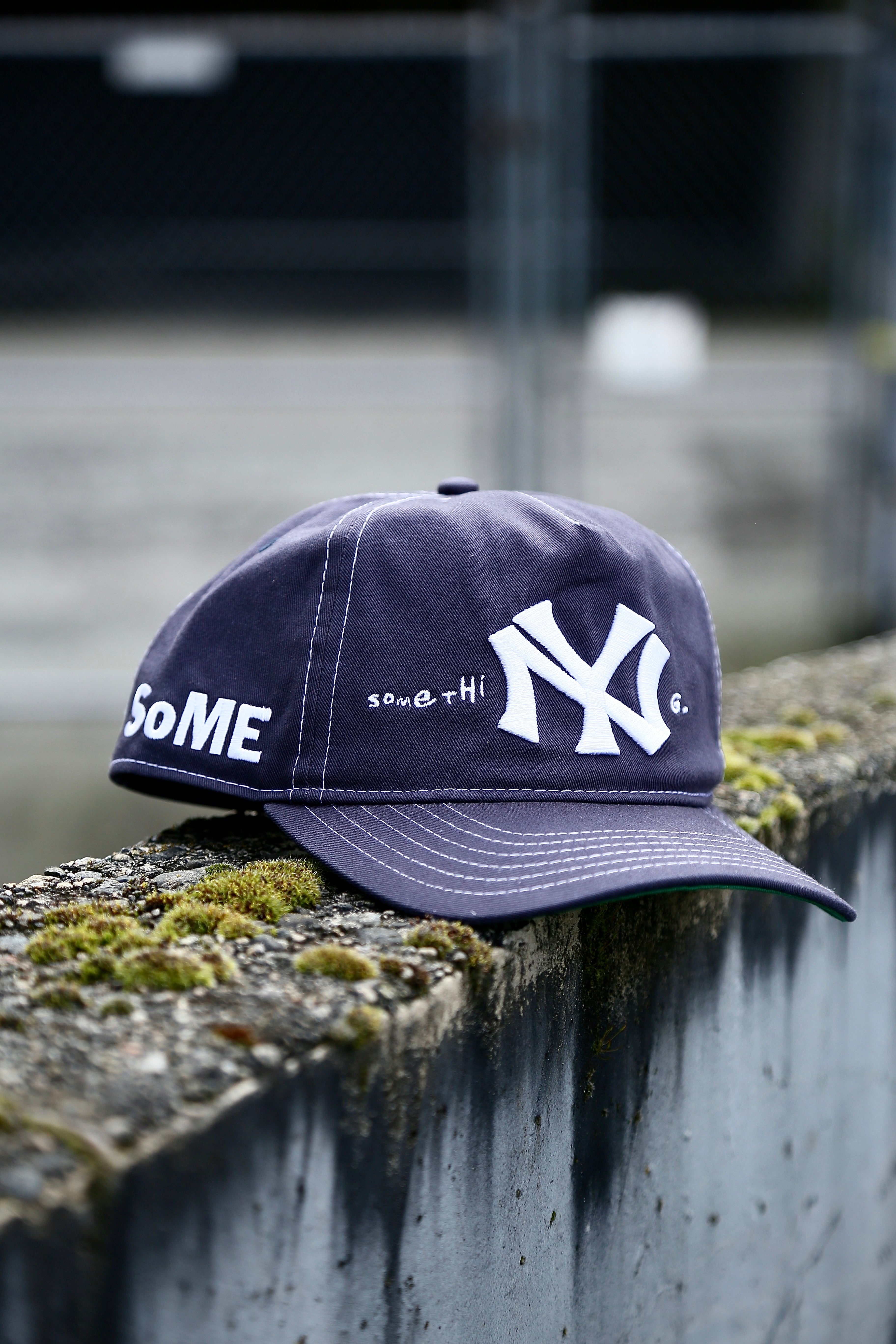 Something NY Cap Contrast Navy Cotton