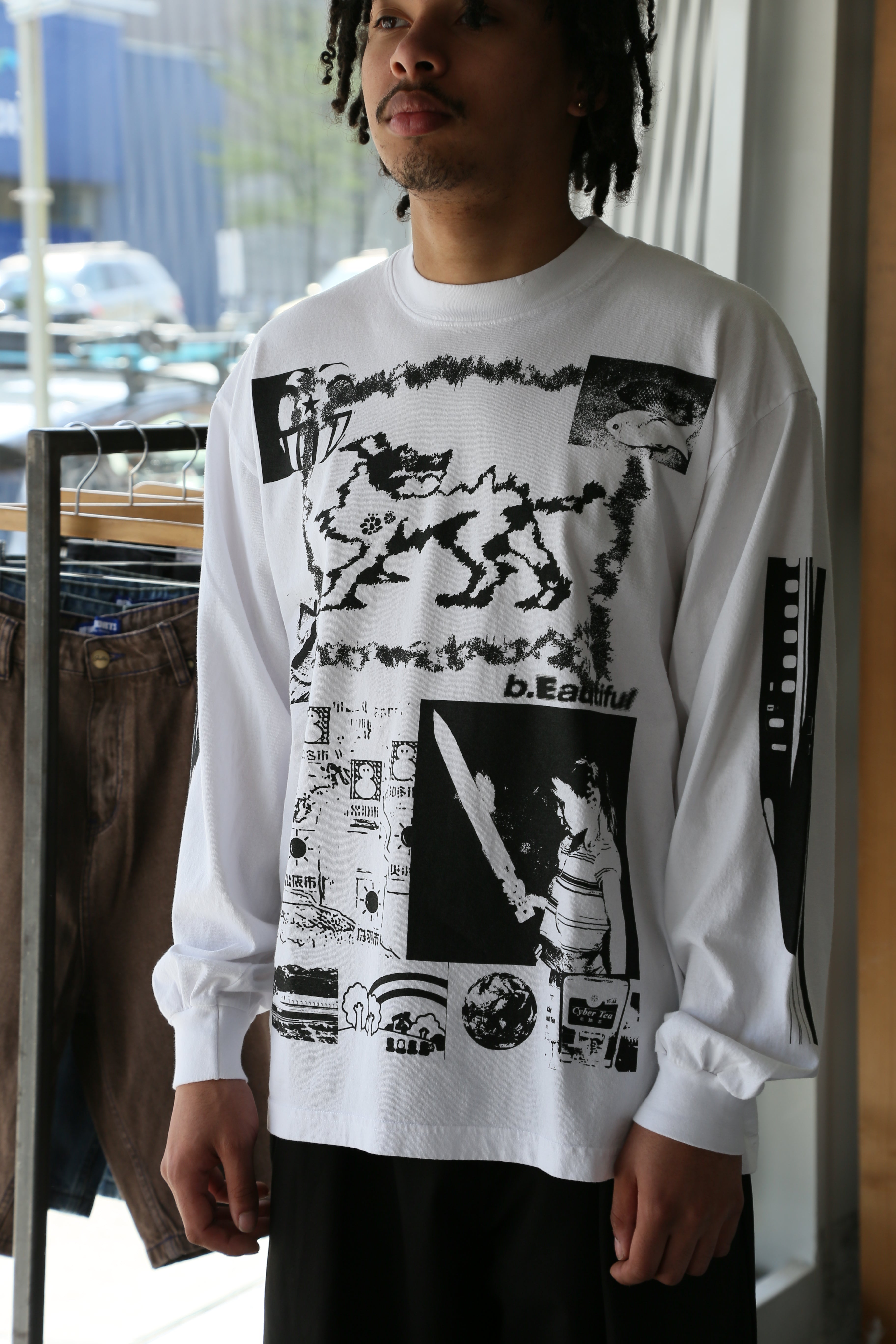 Kiiro Shinkansen LS Shirt White