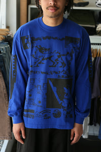 Kiiro Shinkansen LS Shirt Cobalt Blue