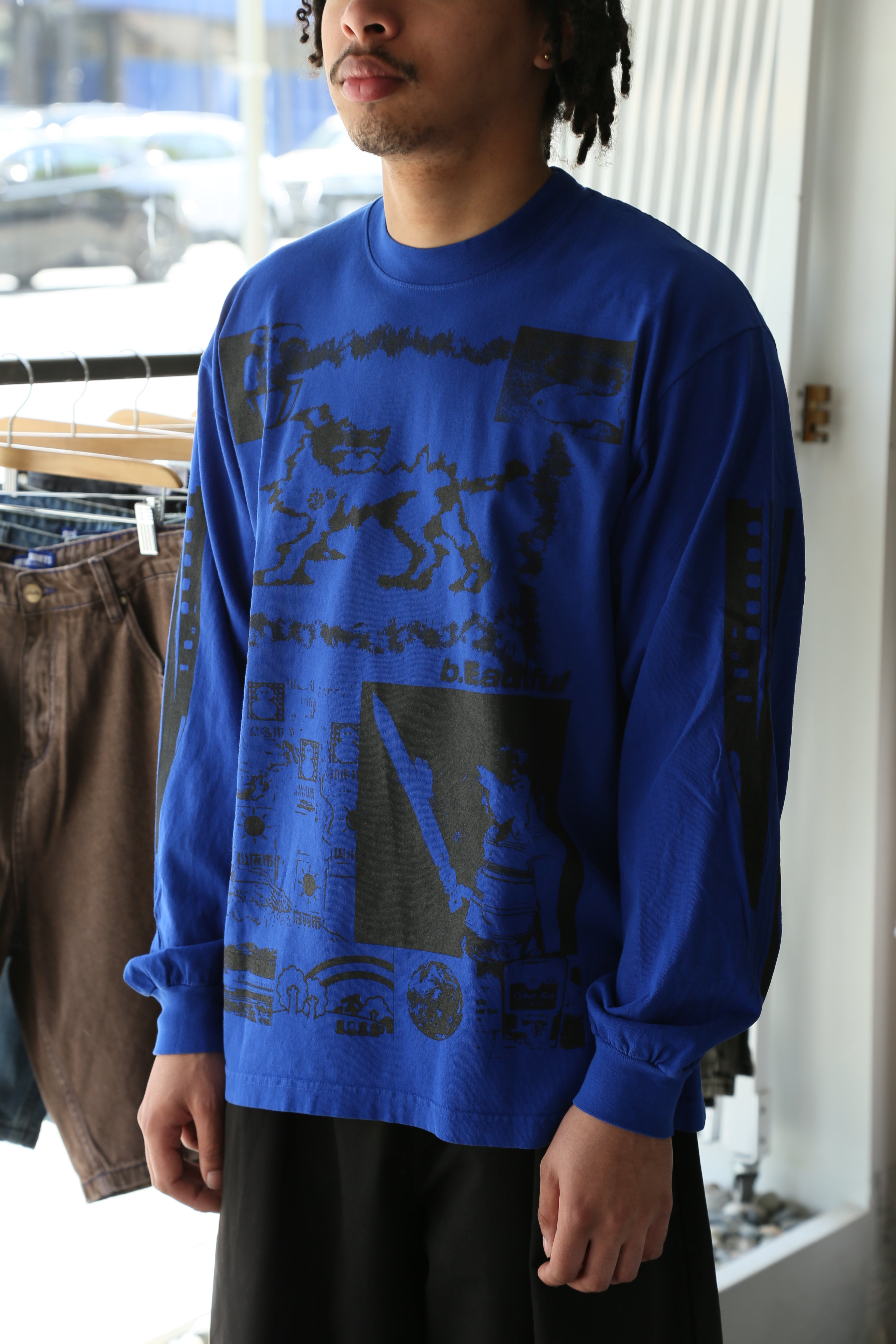 Kiiro Shinkansen LS Shirt Cobalt Blue