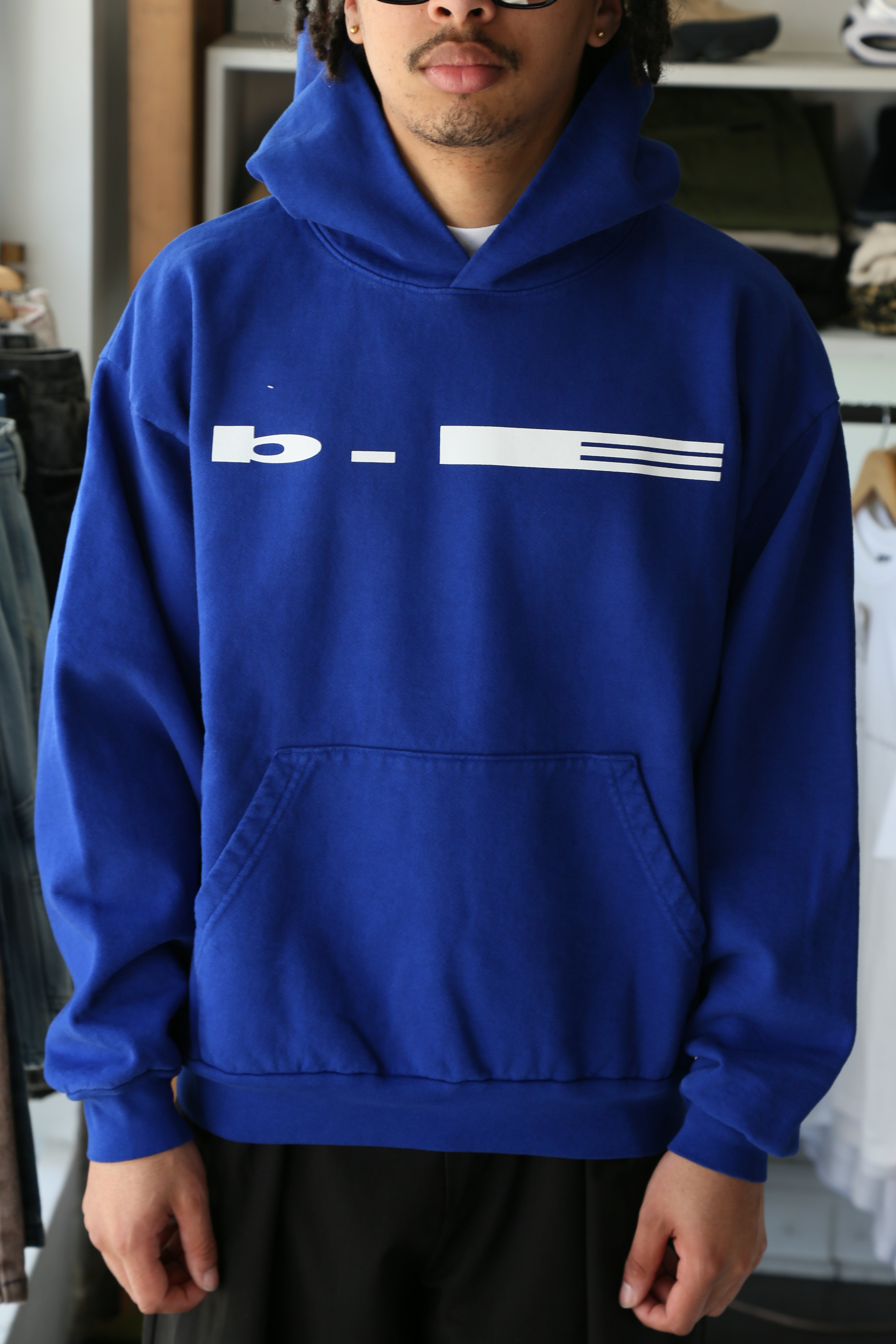 Low Logo Hoodie Cobalt Blue