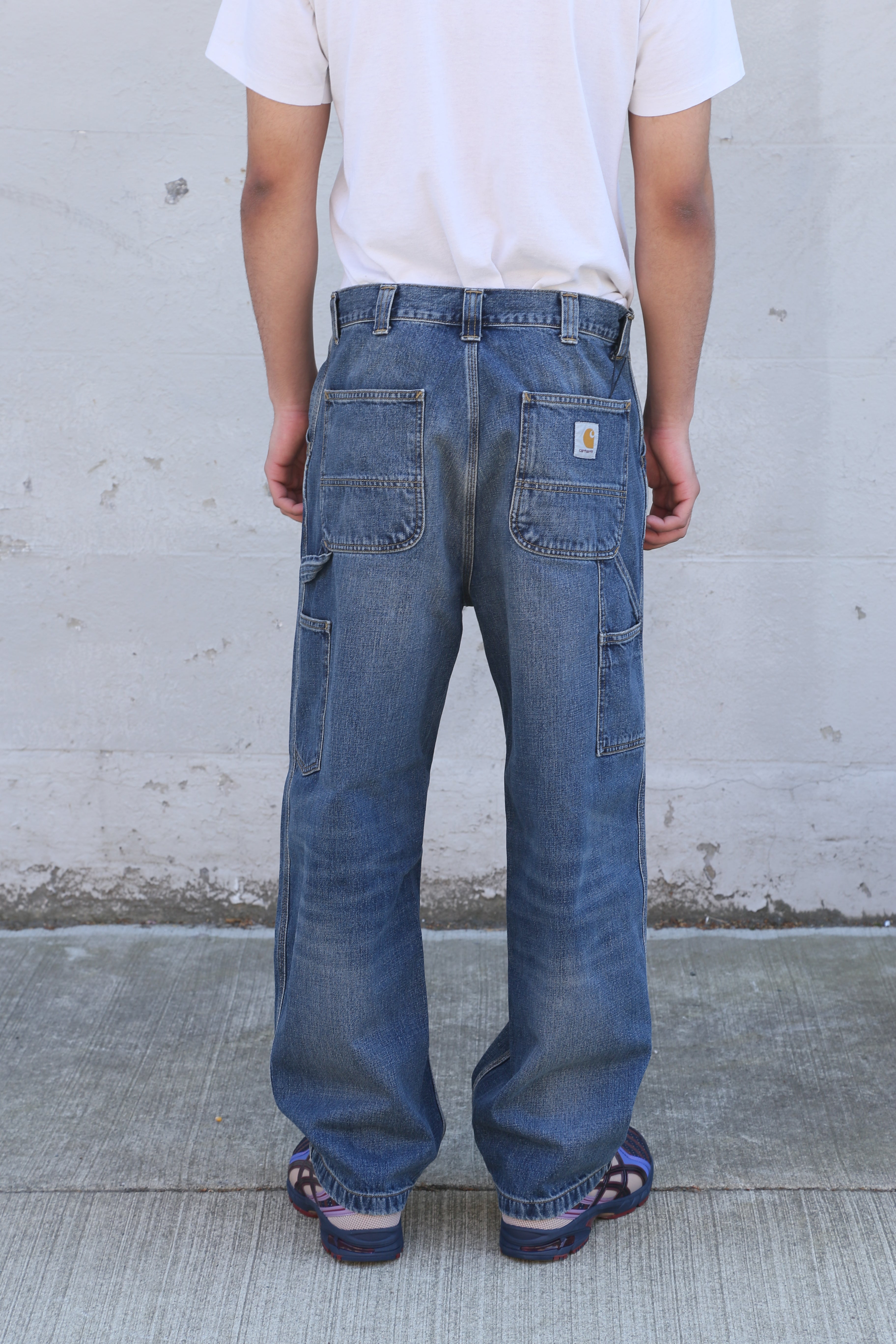 OG Single Knee Pant Blue Dark Used Wash