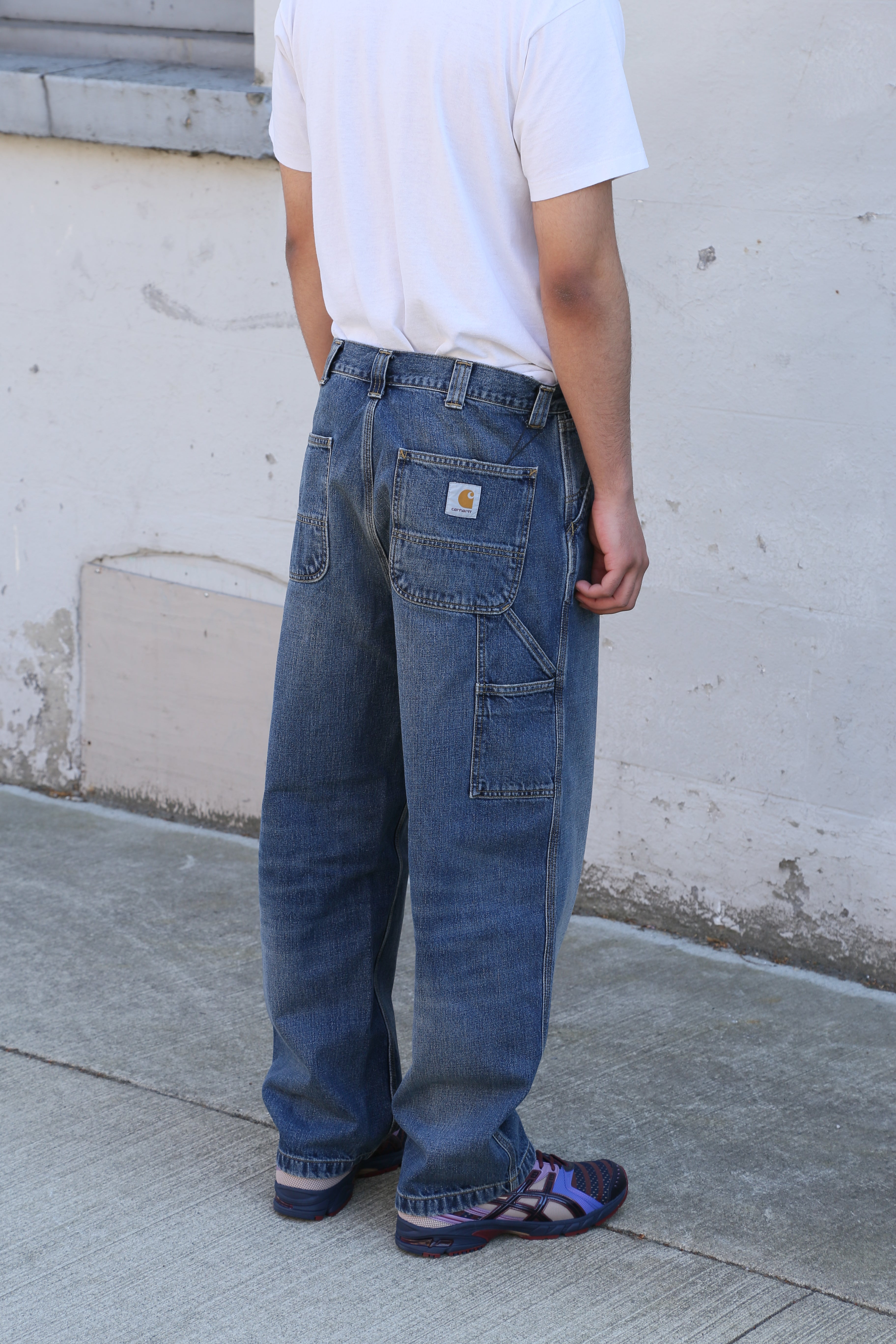 OG Single Knee Pant Blue Dark Used Wash