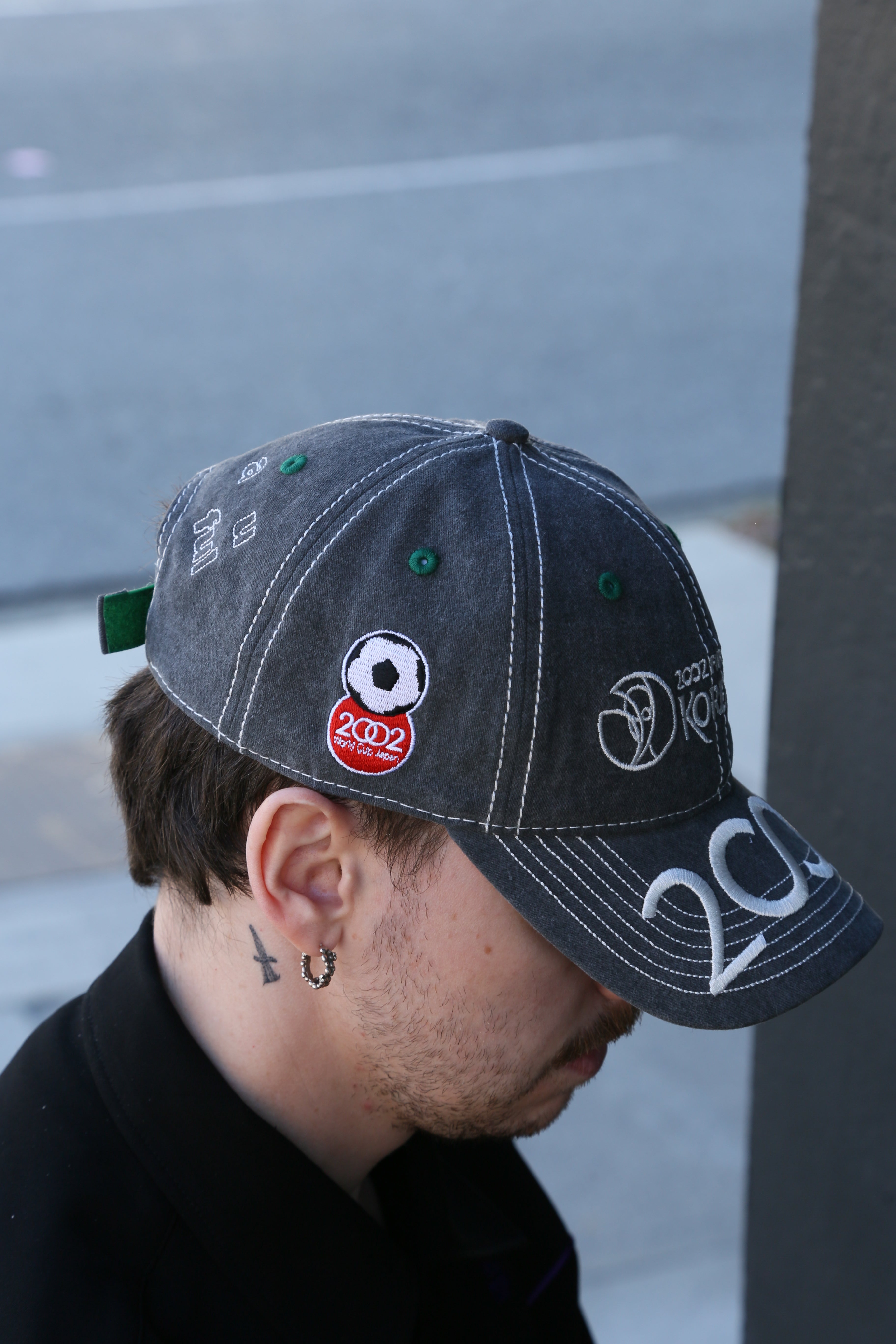 Korea Japan 2002 6-Panel Hat Washed Black