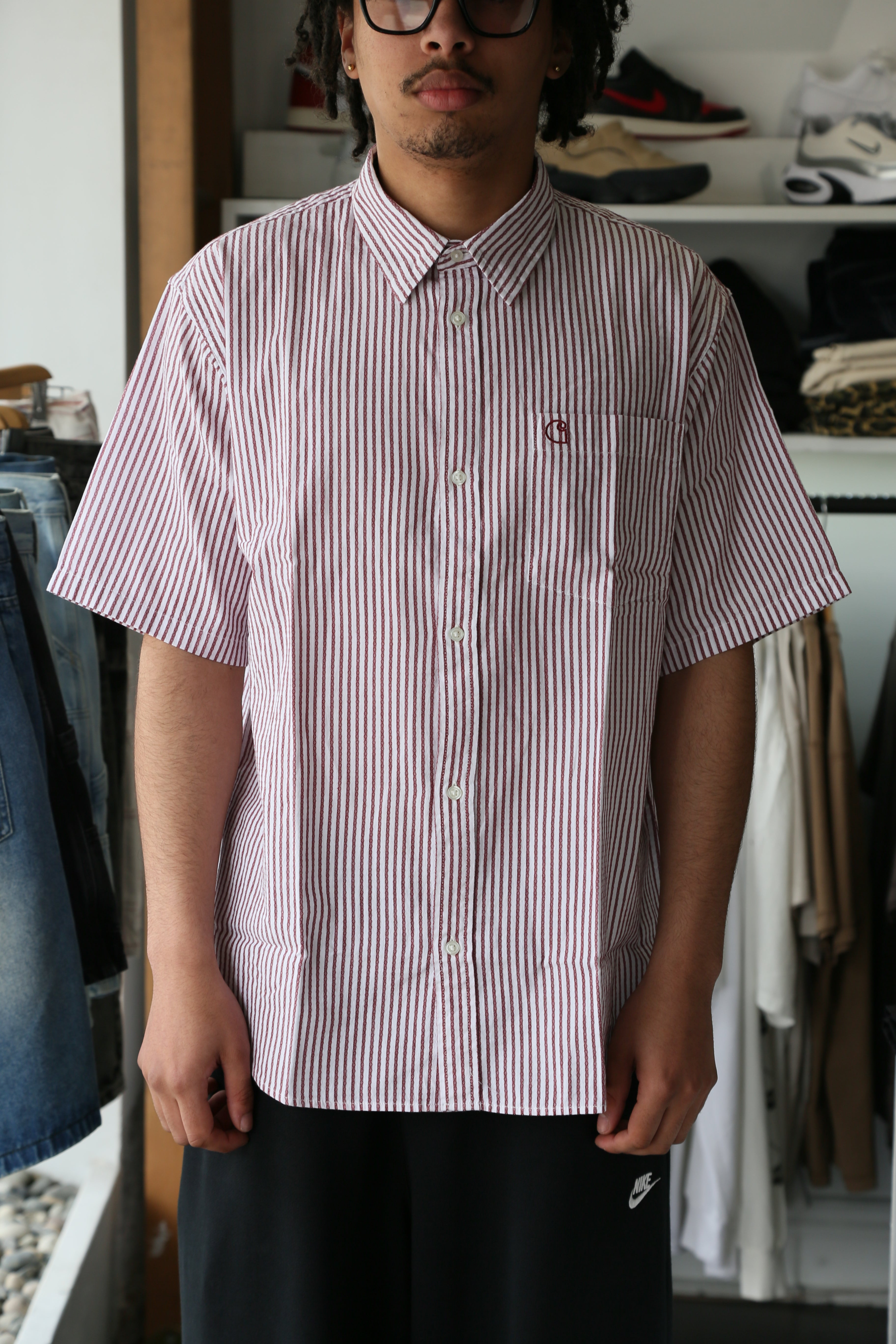 Phelps Stripe Shirt Mulberry