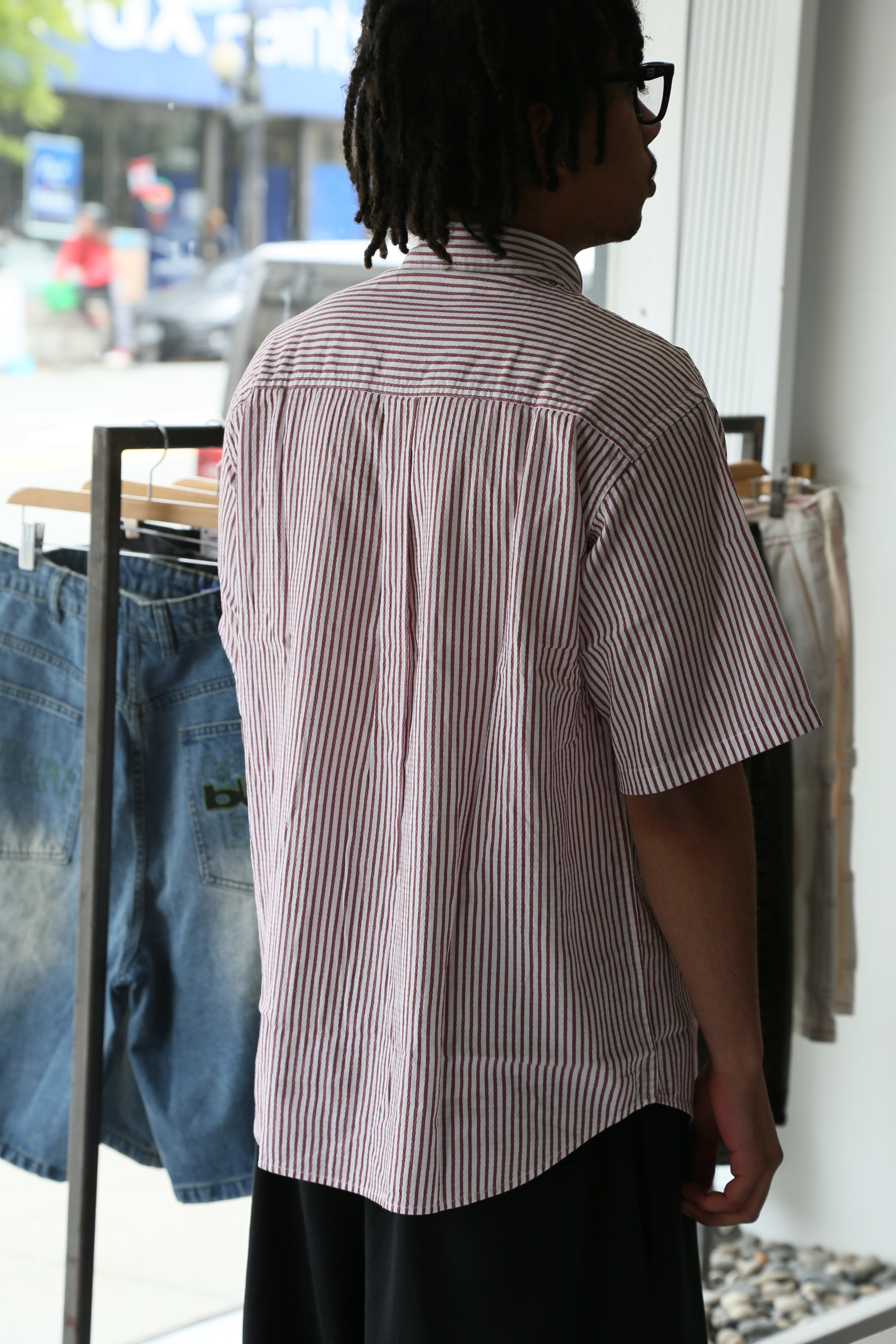 Phelps Stripe Shirt Mulberry