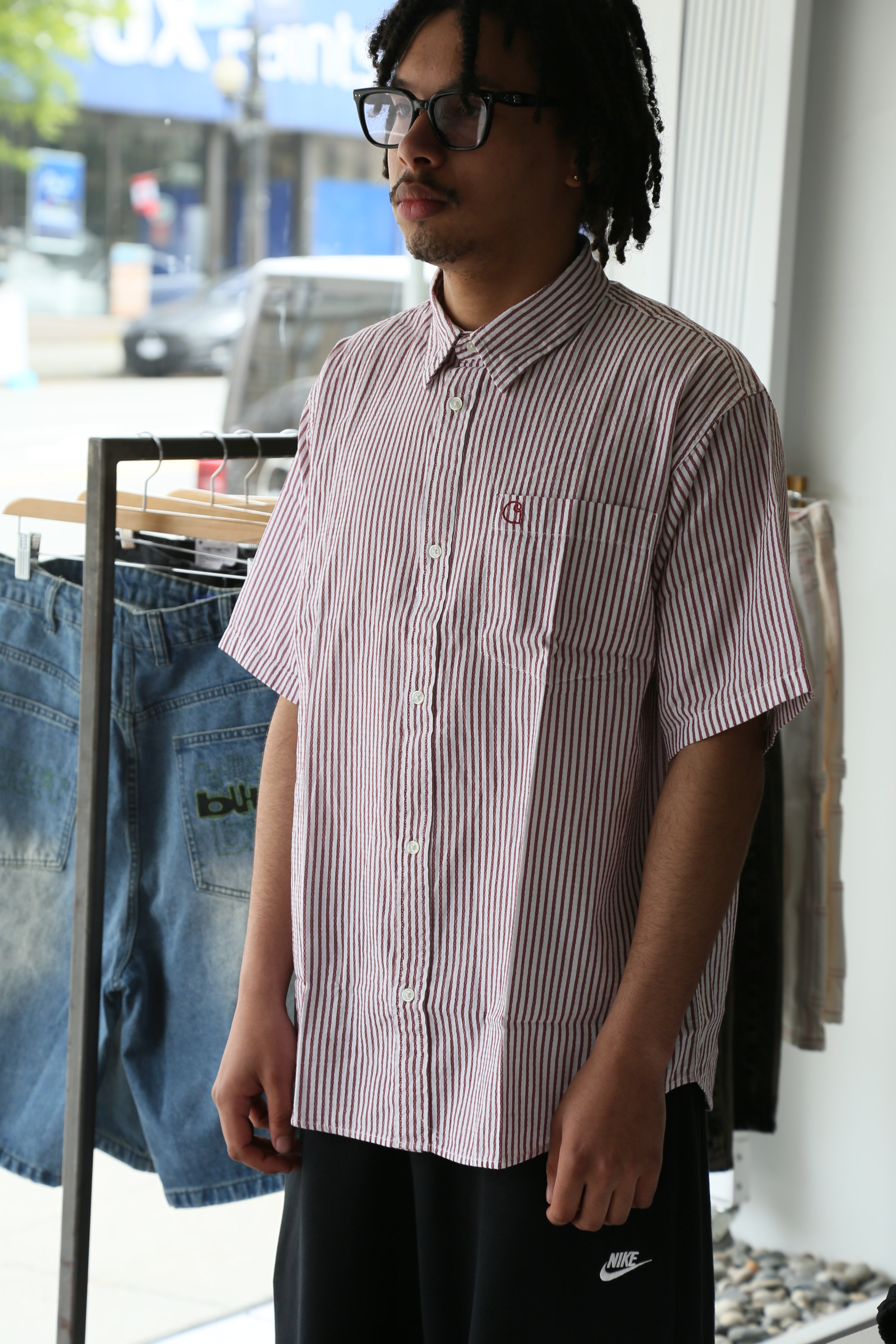 Phelps Stripe Shirt Mulberry
