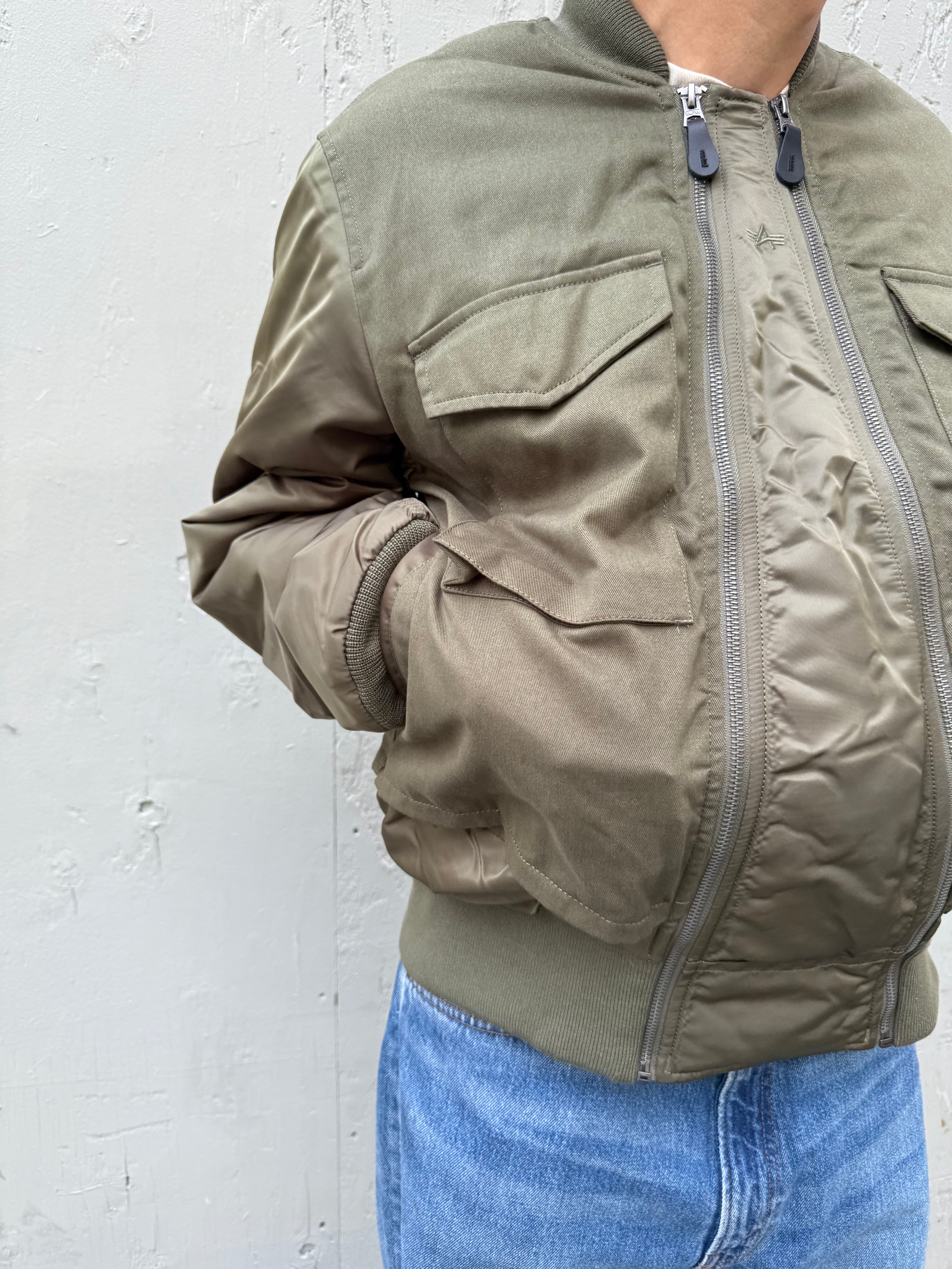 MA-1 Mixed Cotton Flight Jacket Green