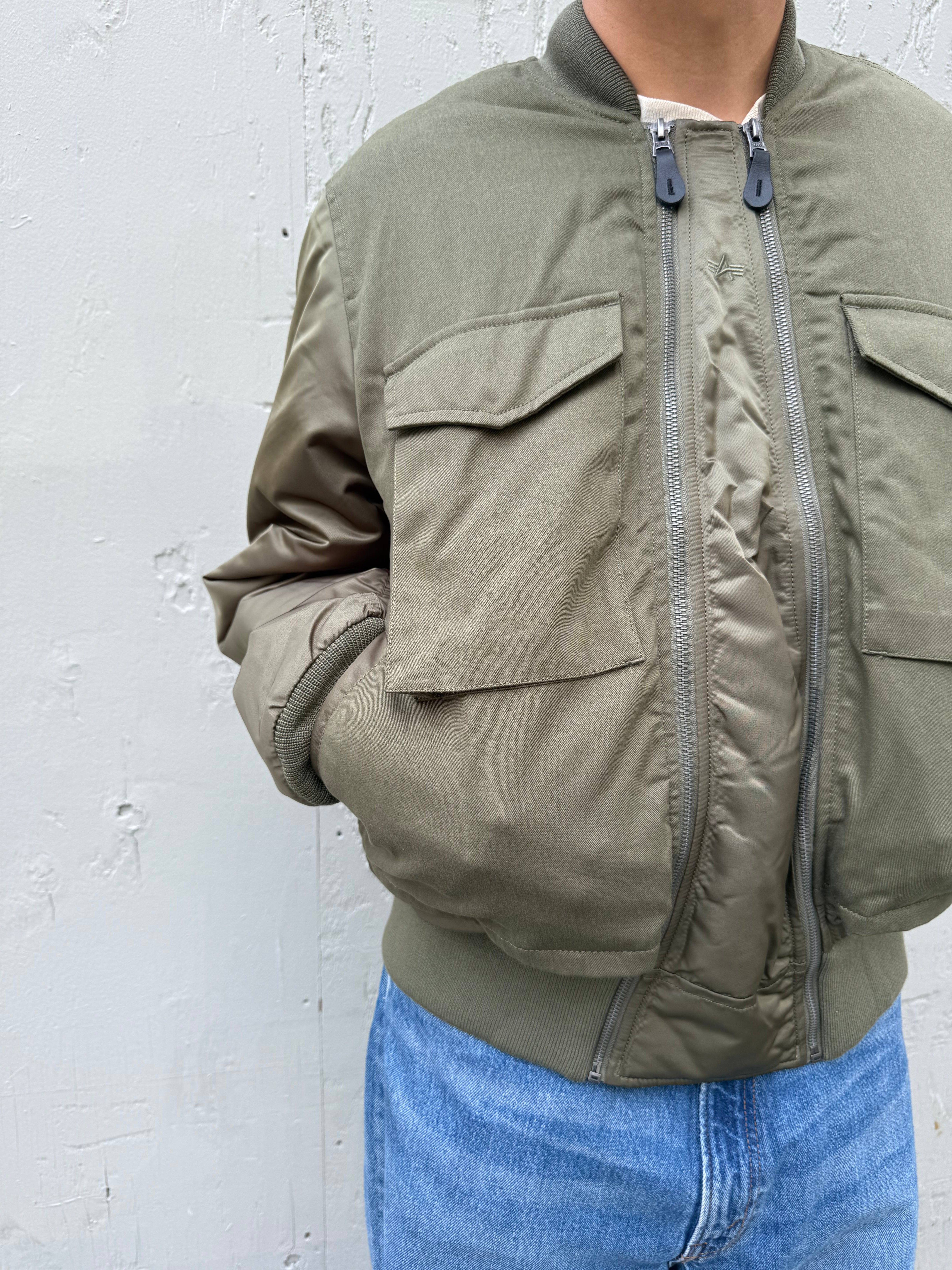 MA-1 Mixed Cotton Flight Jacket Green