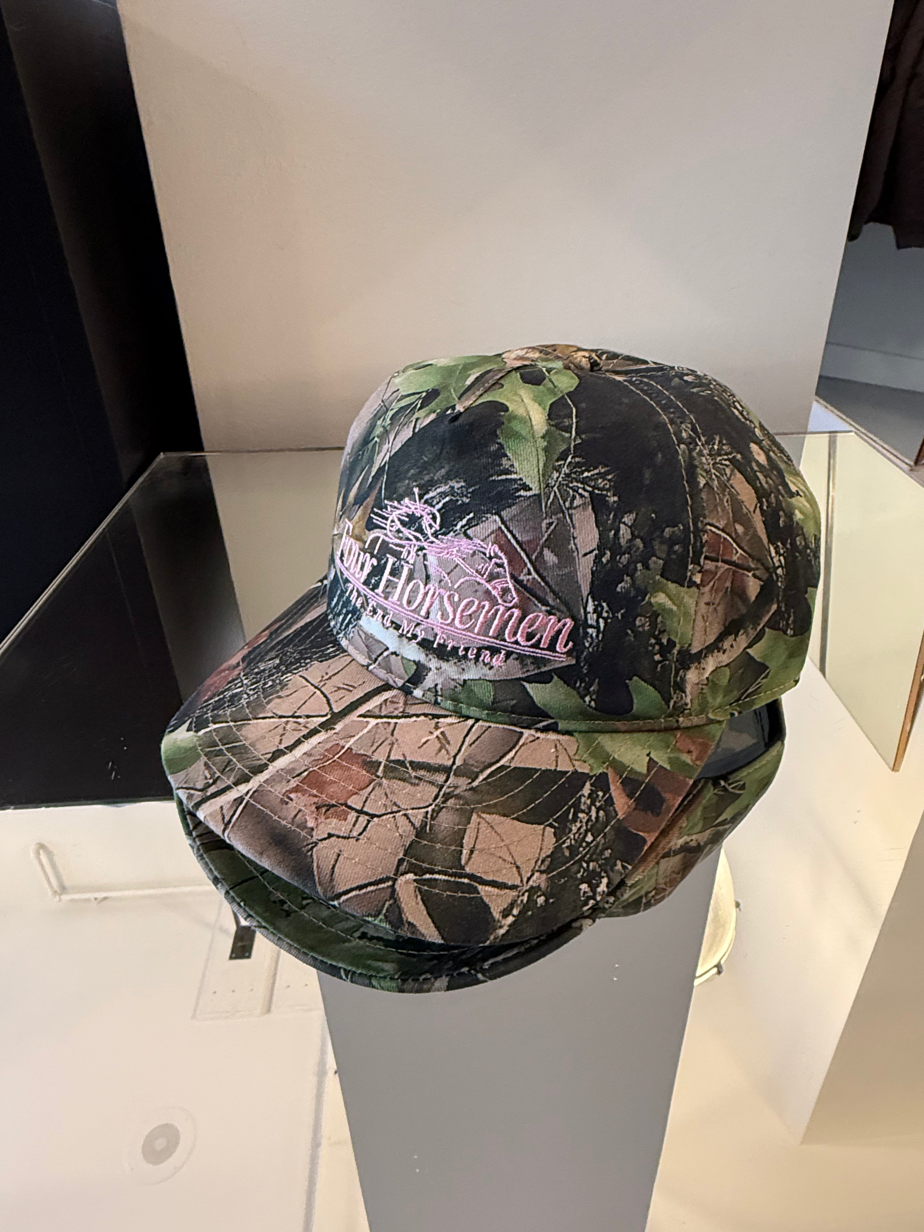 4H Downs 5 Panel Strapback Stick Camo Texas Orange