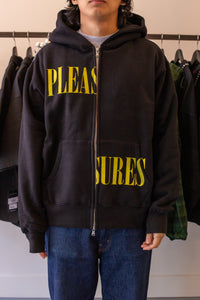 Split Zip Hoodie Black