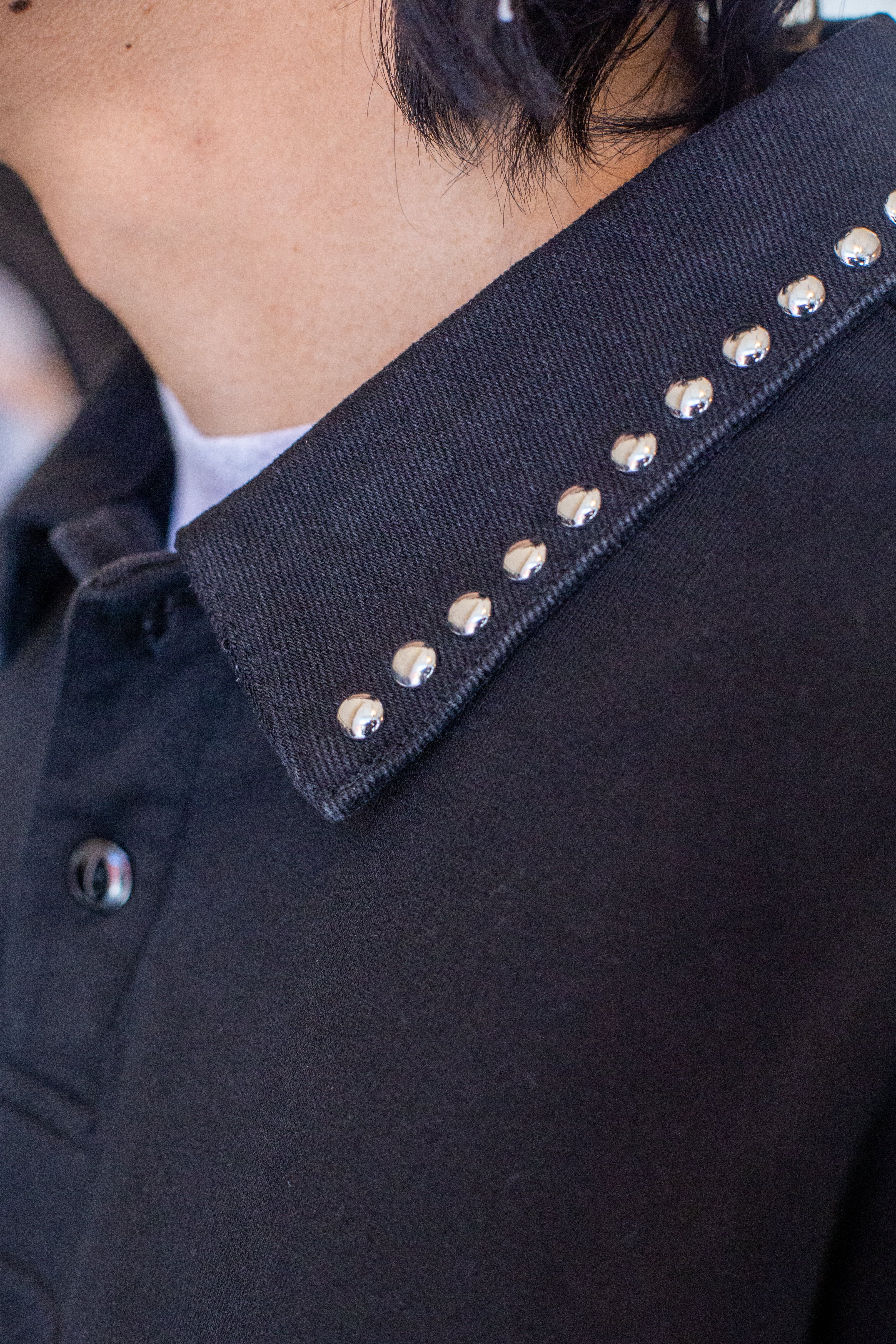 Tweak Studded Polo Sweatshirt Black