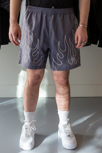Fiery Running Shorts Grey