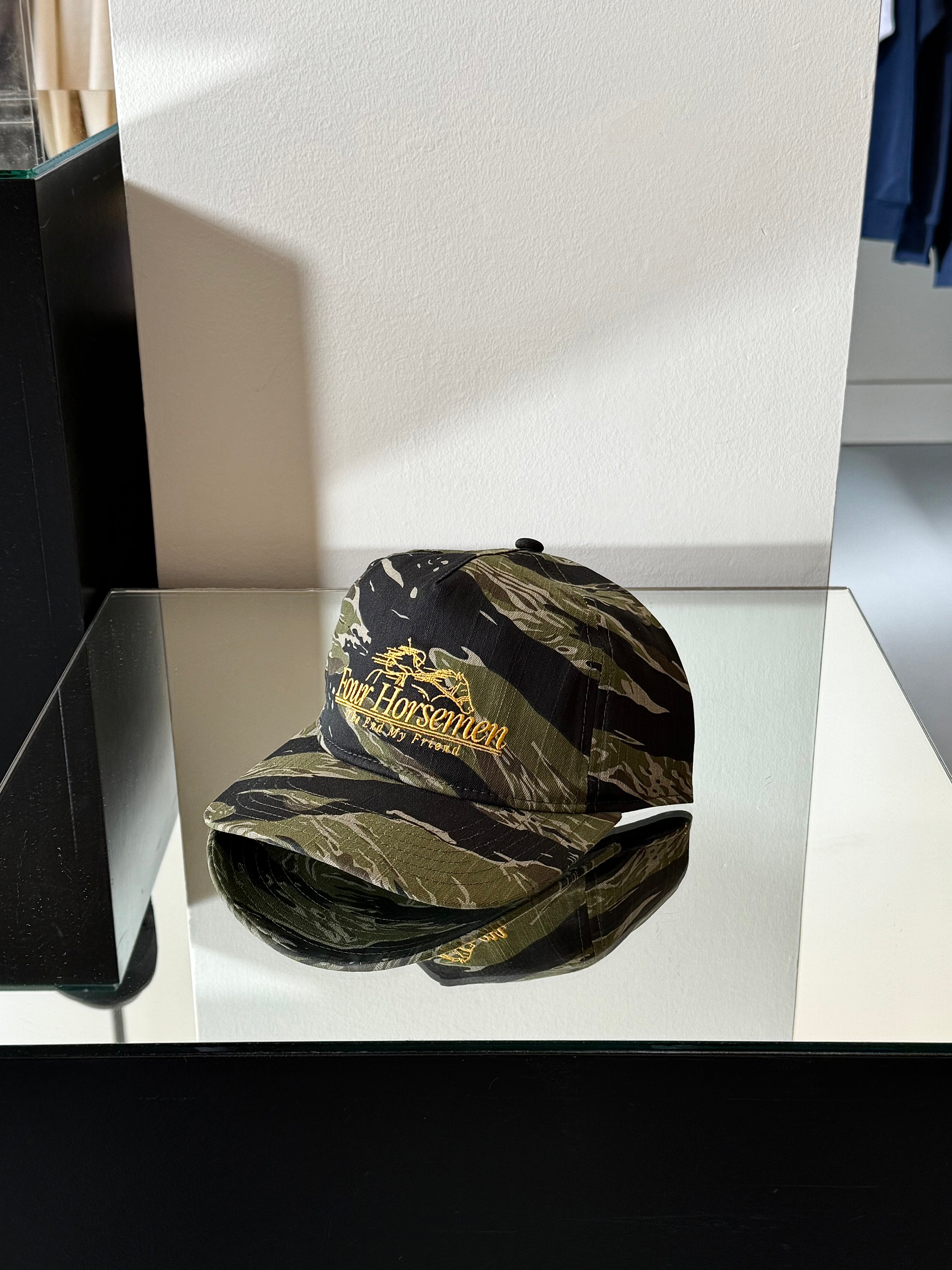4H Downs 5 Panel Strapback Tiger Camo