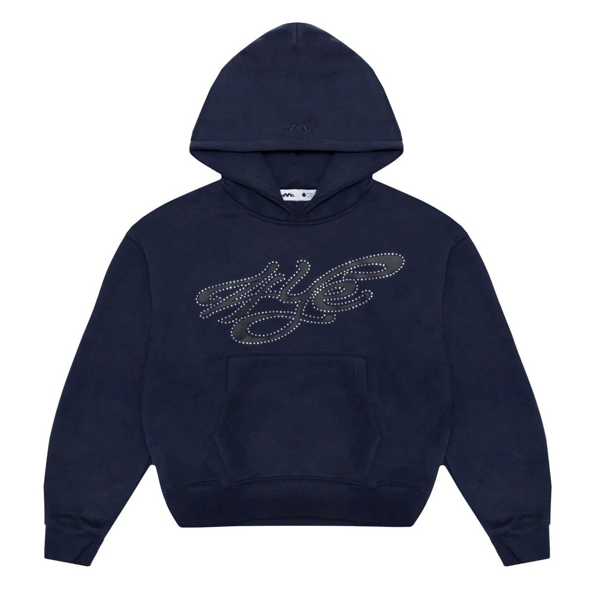 Signature Rhinestone P/O Hoodie Navy