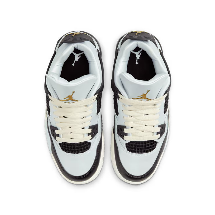 Air Jordan 4 Retro (GS) Pure Platinum/Metallic Gold