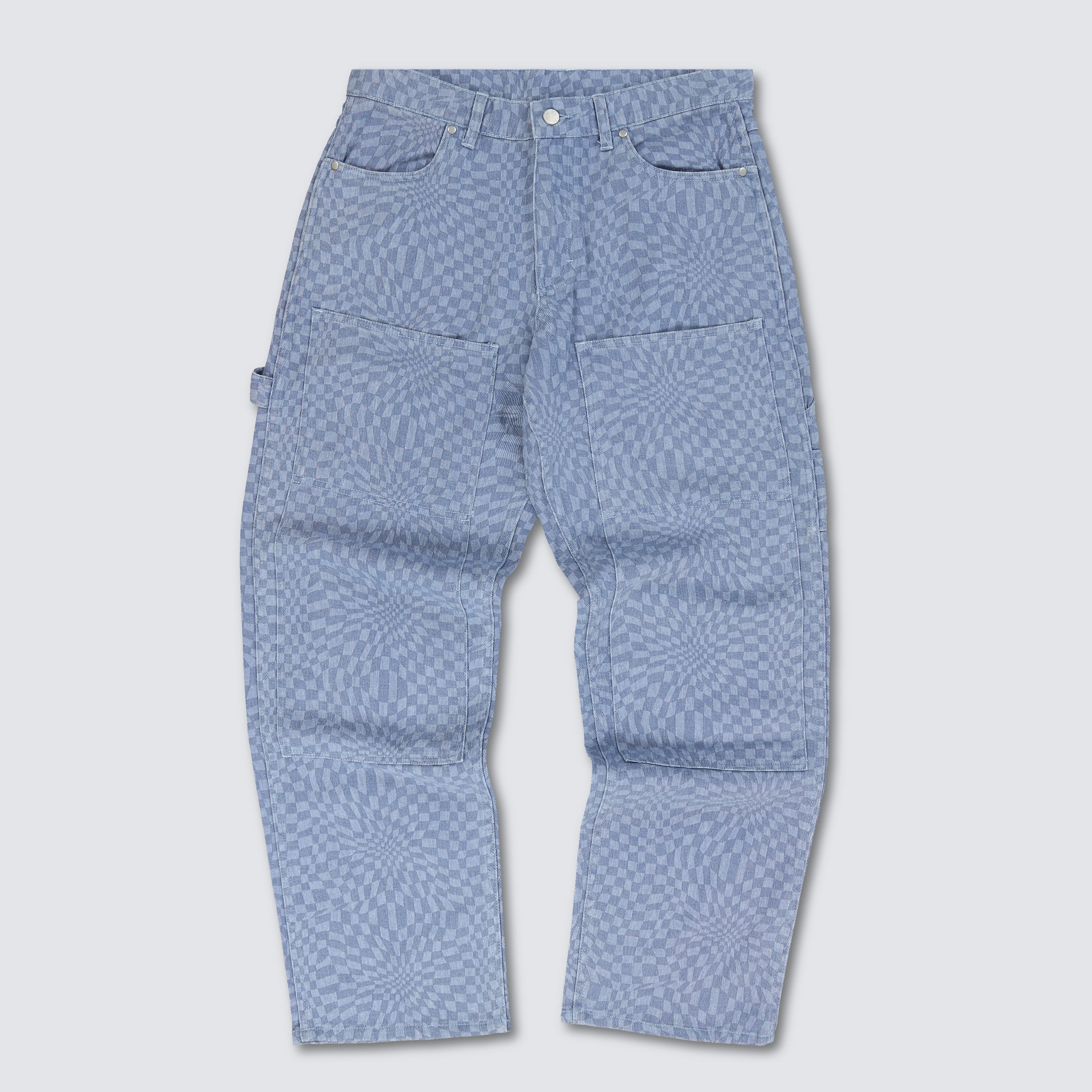 Washy Double Knee Work Pant Blue