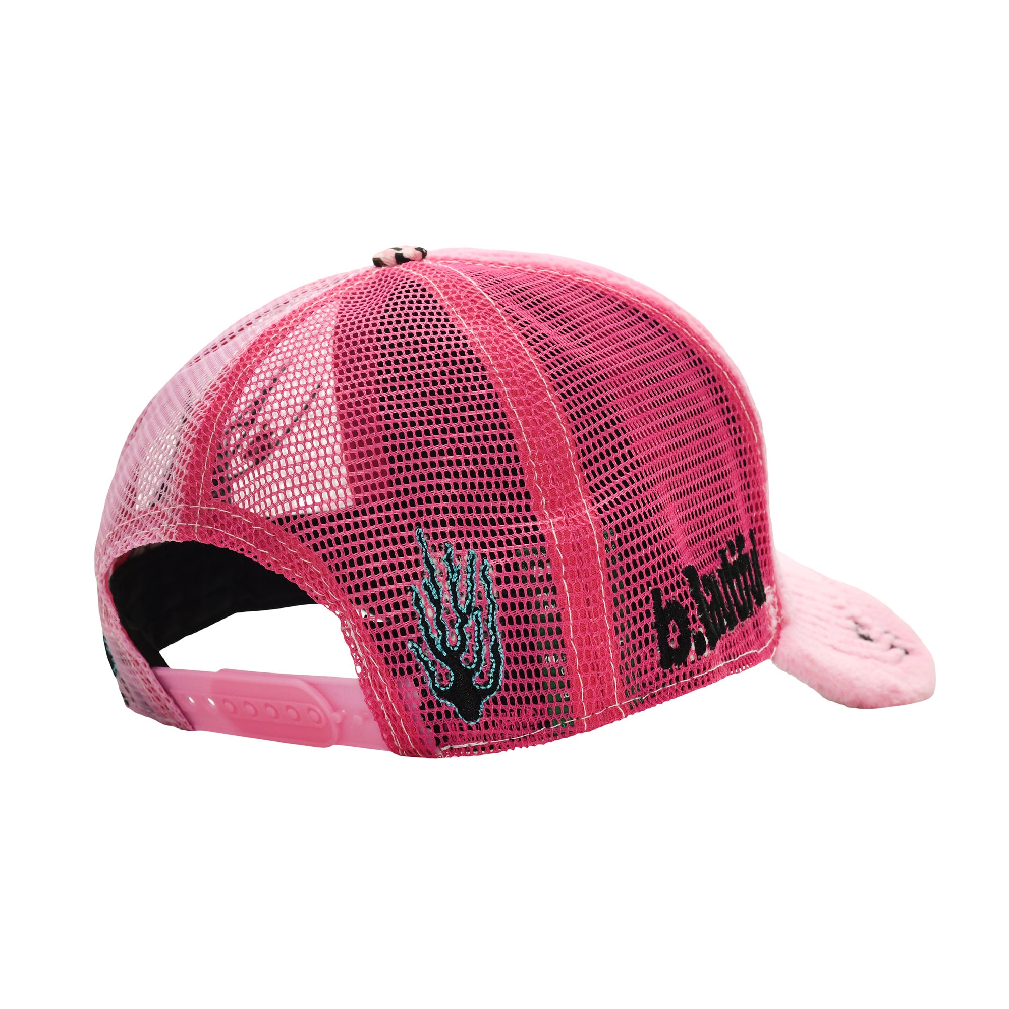 Biyu Trucker Hat Pink Plush/Camo
